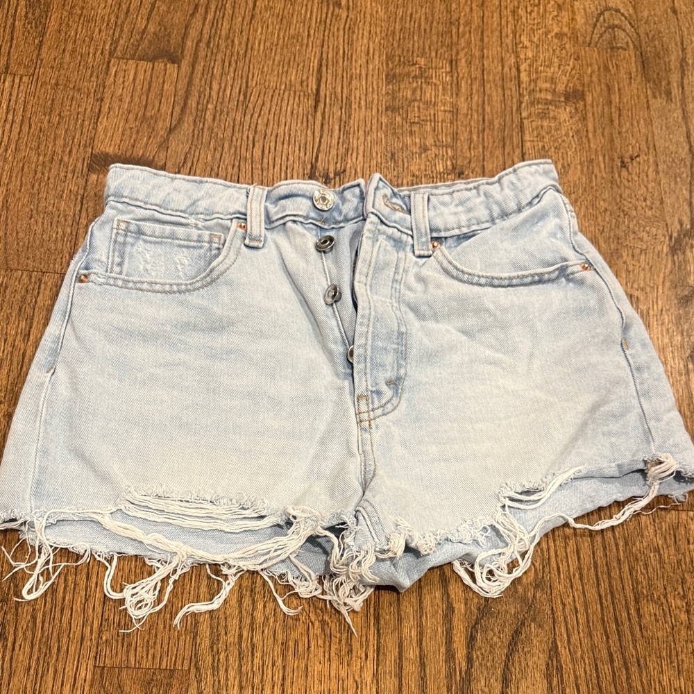 Wild Fable Light Blue Frayed Jean Shorts